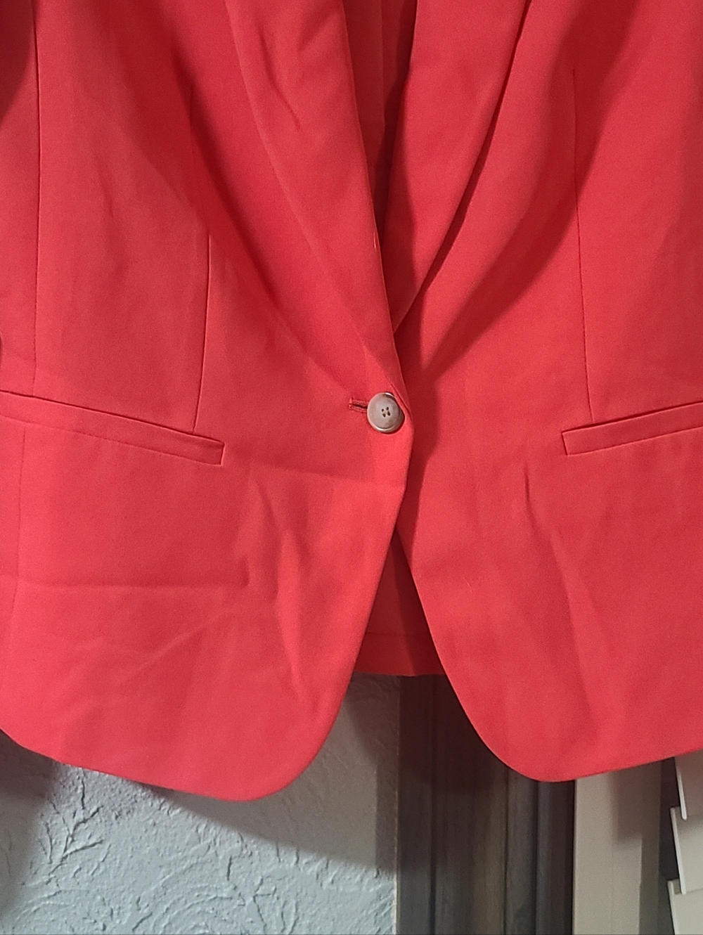 LOFT Coral-Pink Shawl Collar One Button Blazer - Picture 3 of 15
